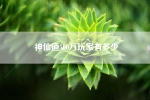 神仙道500万玩家有多少