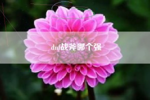 dnf战斧哪个强