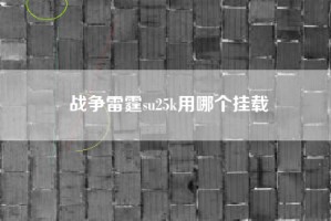 战争雷霆su25k用哪个挂载