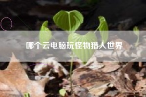 哪个云电脑玩怪物猎人世界