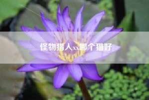 怪物猎人xx哪个猫好
