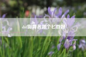 dnf影舞者哪个匕首好