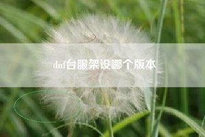 dnf台服架设哪个版本