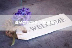 战争雷霆新出飞机是哪个