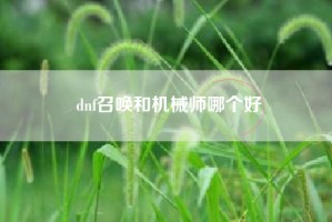 dnf召唤和机械师哪个好