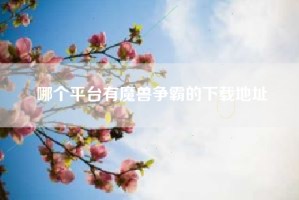 哪个平台有魔兽争霸的下载地址
