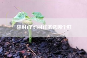 辐射4圣约村任务选哪个好