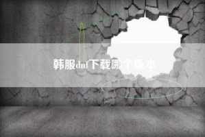 韩服dnf下载哪个版本