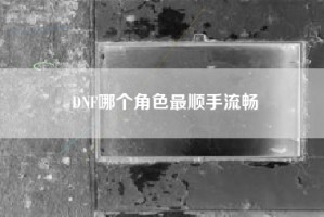 DNF哪个角色最顺手流畅