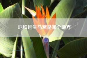 地铁逃生马窝是哪个地方