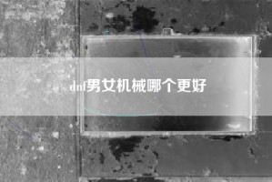 dnf男女机械哪个更好