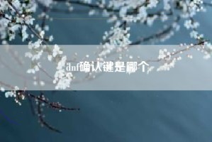 dnf确认键是哪个