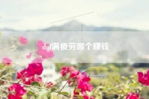 dnf满疲劳哪个赚钱