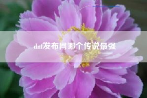 dnf发布网哪个传说最强