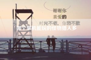 哪个掌机能玩的怪物猎人多