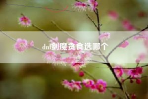 dnf剑魔贪食选哪个