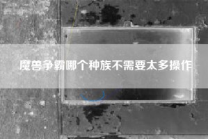 魔兽争霸哪个种族不需要太多操作