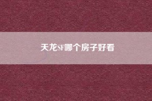 天龙SF哪个房子好看