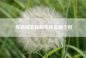 反恐精英和和平精英哪个好