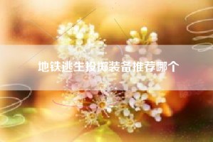 地铁逃生投掷装备推荐哪个