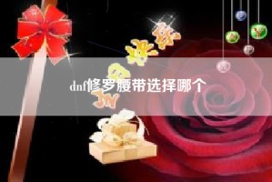 dnf修罗腰带选择哪个
