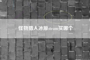 怪物猎人冰原steam买哪个
