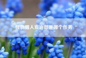 怪物猎人炭治郎是哪个任务