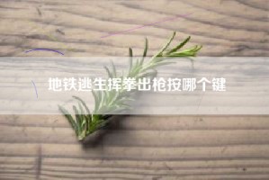地铁逃生挥拳出枪按哪个键