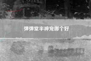 弹弹堂半神宠哪个好