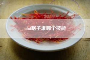 dnf瞎子堆哪个技能