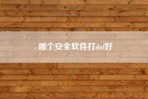 哪个安全软件打dnf好