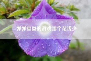 弹弹堂类的游戏哪个花钱少