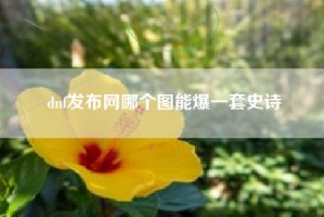 dnf发布网哪个图能爆一套史诗