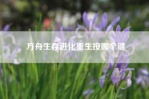 方舟生存进化重生按哪个键