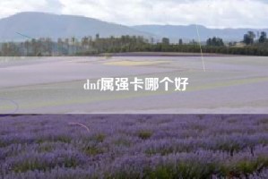 dnf属强卡哪个好