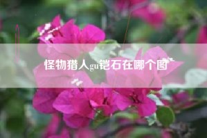 怪物猎人gu铠石在哪个图