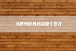 城市天际线秘籍哪个最好