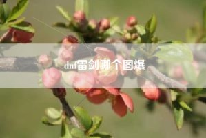 dnf雷剑哪个图爆