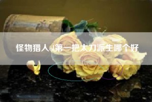 怪物猎人ol第一把太刀派生哪个好
