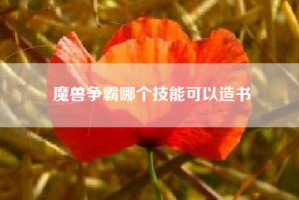 魔兽争霸哪个技能可以造书