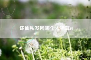诛仙私发网哪个人物算t0