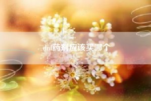 dnf药剂应该买哪个
