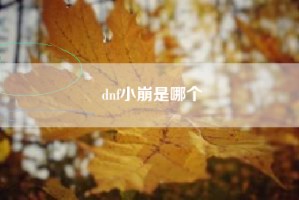 dnf小崩是哪个