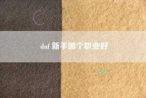dnf 新手哪个职业好