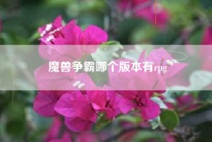 魔兽争霸哪个版本有rpg