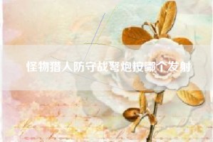 怪物猎人防守战弩炮按哪个发射