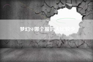 梦幻SF哪个服的人比较少