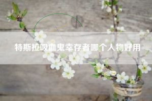 特斯拉吸血鬼幸存者哪个人物好用