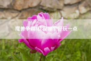魔兽争霸3战役哪个好玩一点