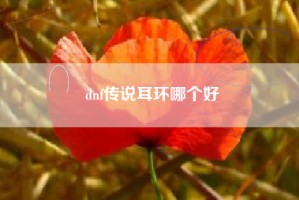 dnf传说耳环哪个好
